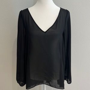 BCBGeneration Black Sheer Blouse